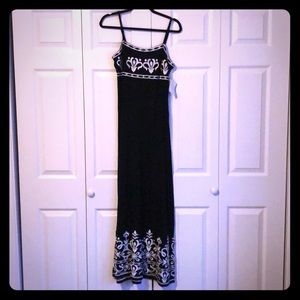 Black embellished maxi